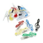 clips para notas musicales, multicolor, transparente, para sujetar páginas de libros de música, de plástico, para profesores, estudiantes, accesorios de regalo para clases de música