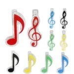 clips para notas musicales, multicolor, transparente, para sujetar páginas de libros de música, de plástico, para profesores, estudiantes, accesorios de regalo para clases de música